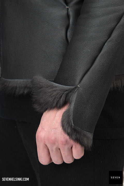 BLACK SHEEP SHEARLING JACKET